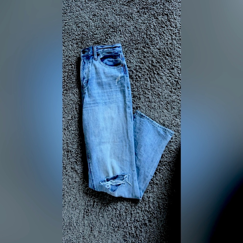 EUC PISTOLA Cassie high rise light wash straight leg jean. Size 27/4. - Picture 4 of 9